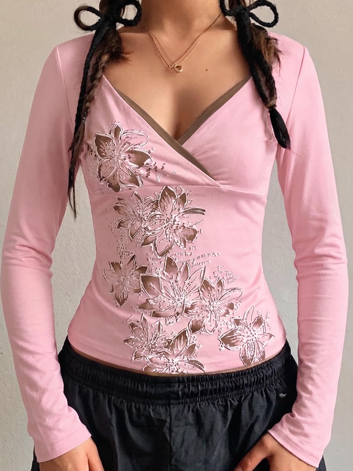 EMMIOL Y2k Fairy Grunge Long Sleeve Shirts for Women